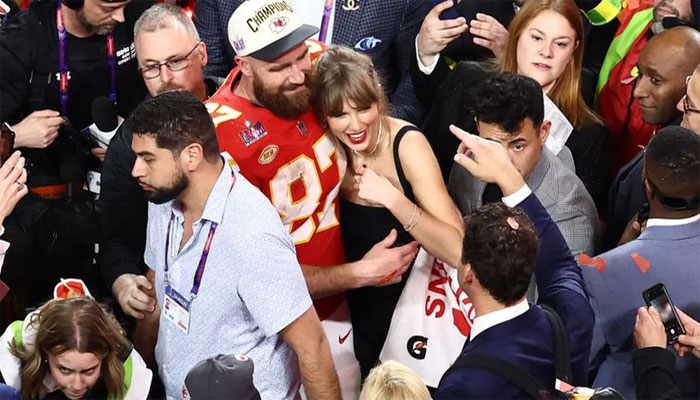 Taylor Swift, Travis Kelce delight fans as lovebirds celebrate Chiefs Super Bowl win: Photo credit BBC