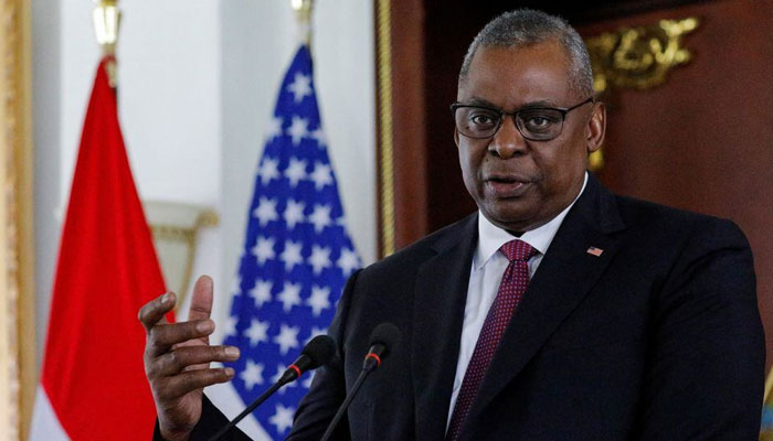 US Defense Secretary Lloyd Austin speaks during a joint news conference with Indonesias Defense Minister Prabowo Subianto (not pictured), following their meeting in Jakarta, Indonesia, November 21, 2022. — Reuters