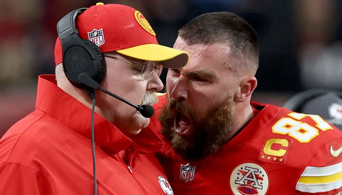 Travis Kelce’s intense exchange with coach Andy Reid sparks Internet frenzy