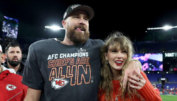 Travis Kelce was heard making big promises to girlfriend Taylor Swift after Super Bowl win