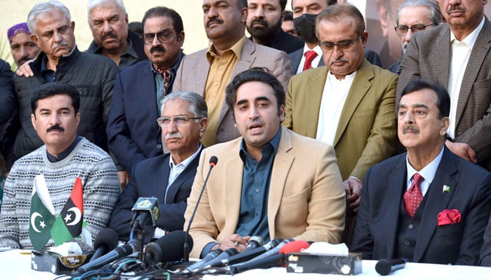 Chairman of Pakistan Peoples Party (PPP) Bilawal Bhutto Zardari addresses a press conference in Islamabad on January 13. — APP