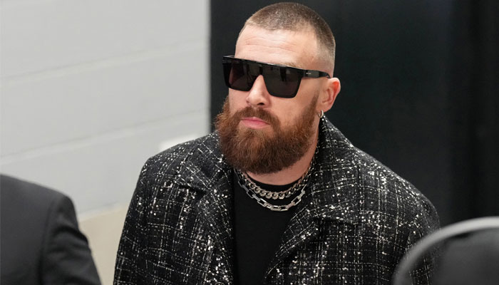 Kansas City Chiefs tight end Travis Kelce (87) arrives before Super Bowl LVIII against the San Francisco 49ers at Allegiant Stadium in Paradise, Nevada, US on February 11, 2024. — Reuters