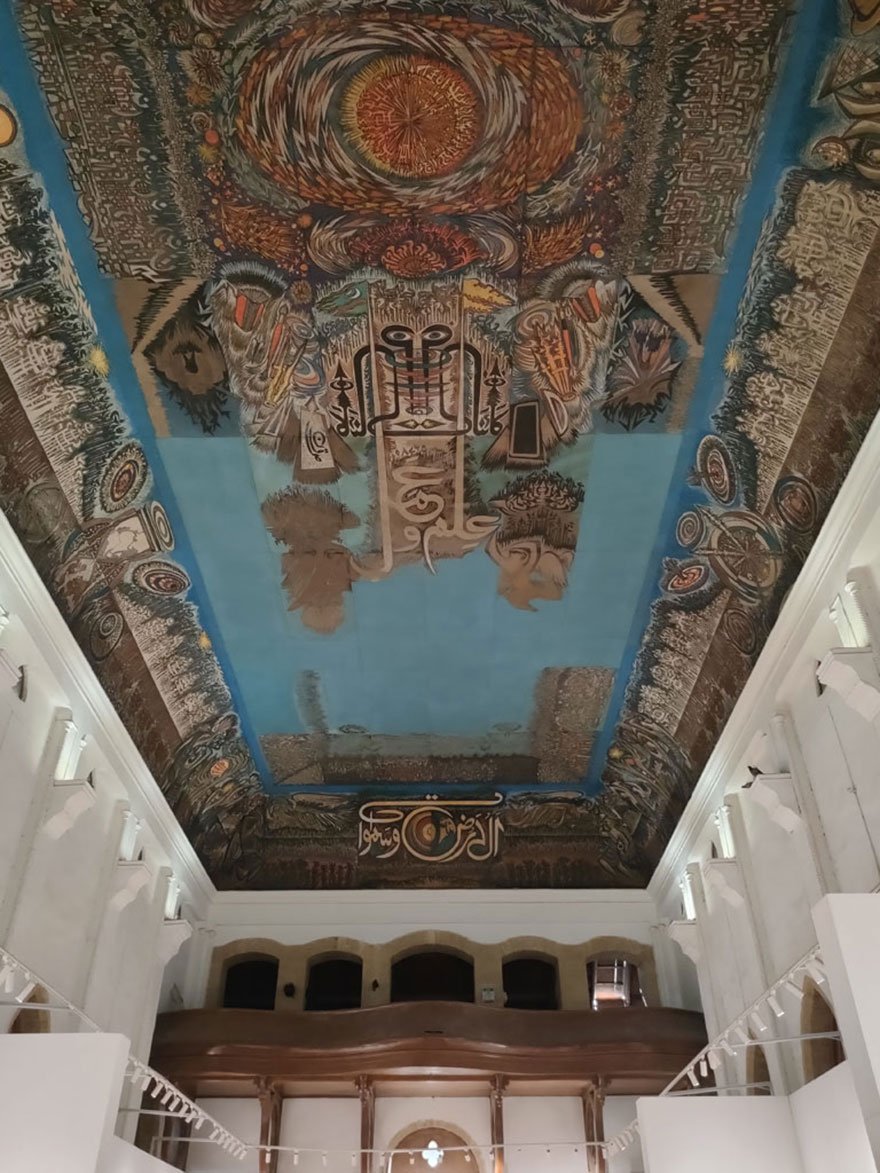 A view of the Sadequain Art Gallery located inside the Frere Hall building. — Photo by author