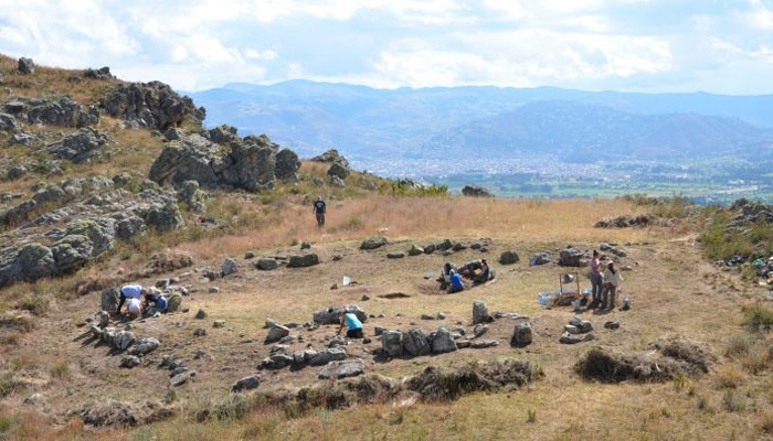 Excavation of the stone circle at Callacpuma. — Jason Toohey/Science Advances