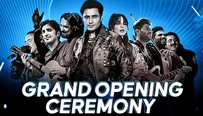 Poster featuring the stars set to feature in the PSL 9 opening ceremony. - X/@thePSLt20
