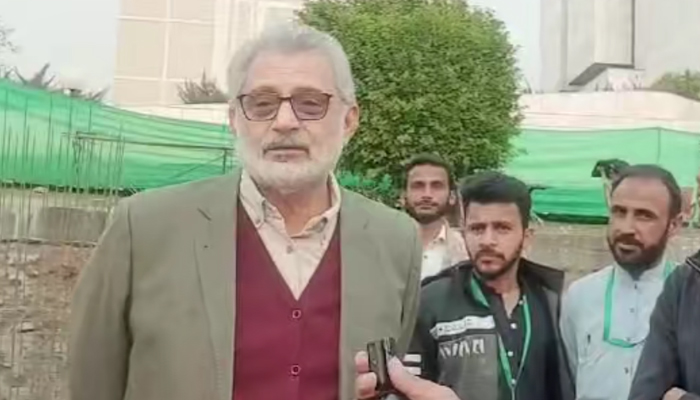 CJP Qazi Faez Isa speaks to Geo News in Islamabad on February 17, 2024.