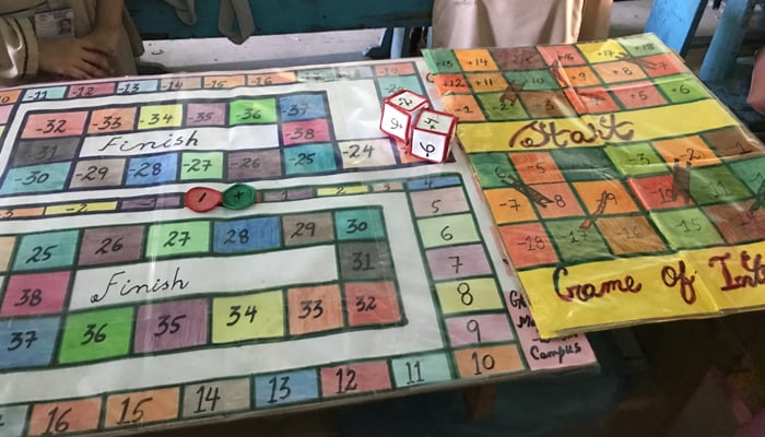 An interactive game design created by teachers using STEAM techniques.  — Photo by author