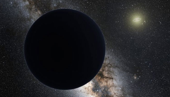 Artists illustration of Planet Nine with the Sun and orbit of Neptune (ring) in the distance.— ESO