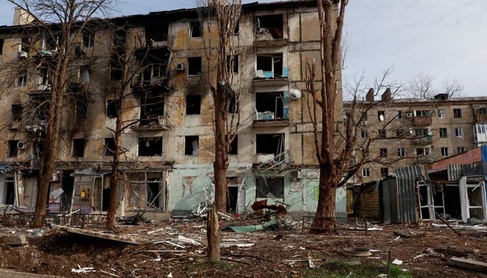 A view shows residential buildings heavily damaged by permanent Russian military strikes in the front-line town of Avdiivka on November 8, 2023. — Reuters