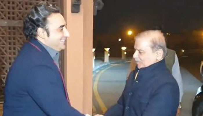PPP Chairman Bilawal Bhutto (left) and PML-N President Shehbaz Sharif. — X/@MediaCellPPP