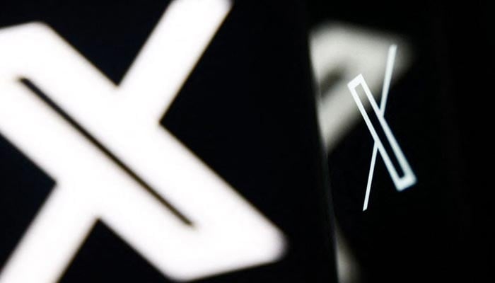 X logo displayed on a laptop screen and X logo displayed on a phone screen. — AFP