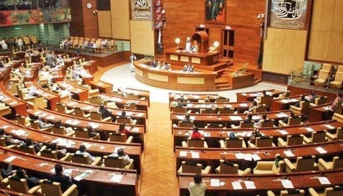 In this undated photo, the Sindh Assembly session is underway. — Radio Pakistan