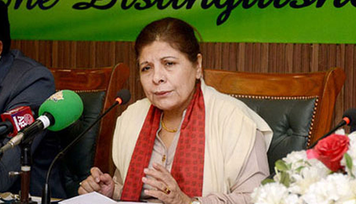 Dr Shamshad Akhtar speaks during a presser. — X/@1sakhtar