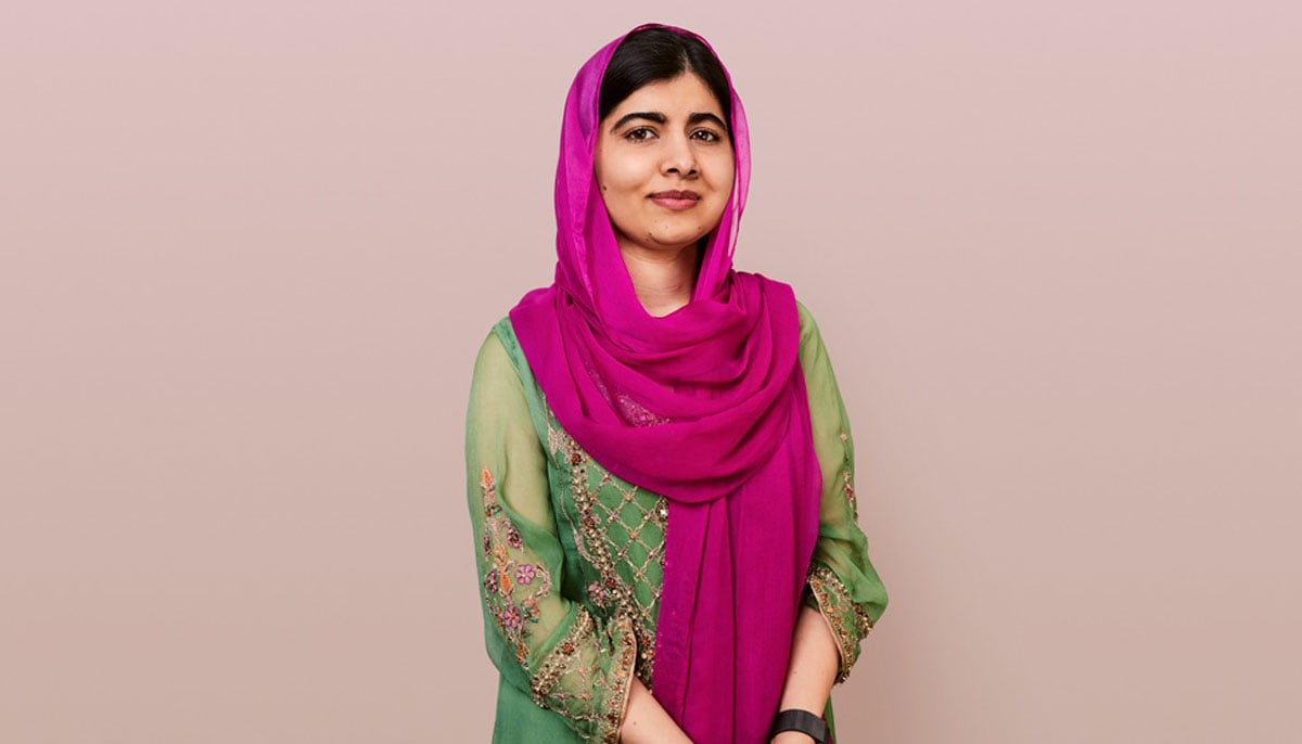Malala Yousafzai poses for a photograph during an Apple-led project. — Apple