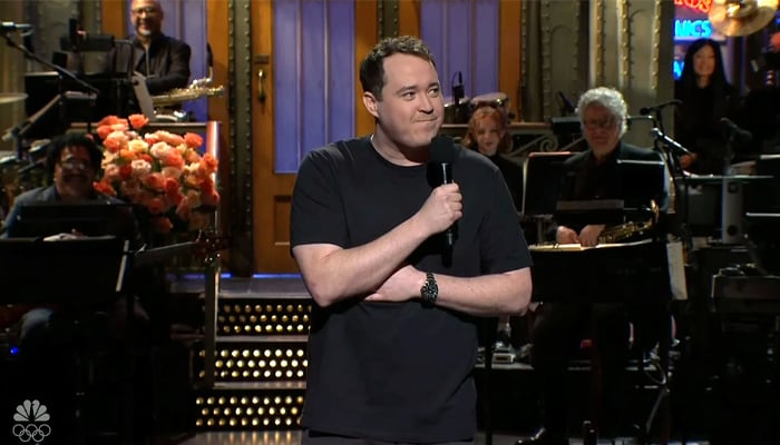 Shane Gillis jokes about being fired from SNL during hosting gig