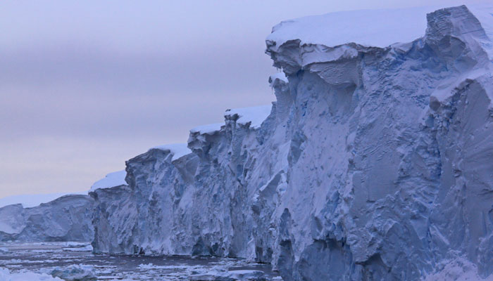 This image shows Thwaites Glacier in Antarctica. — Inside Climate News via James Kirkham