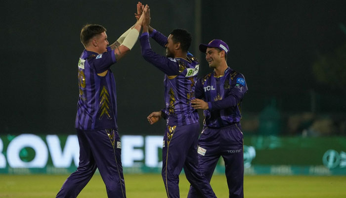 Quetta Gladiators beat Karachi Kings during a thrilling match at the National Stadium in Karachi on February 29, 2024. — PSL