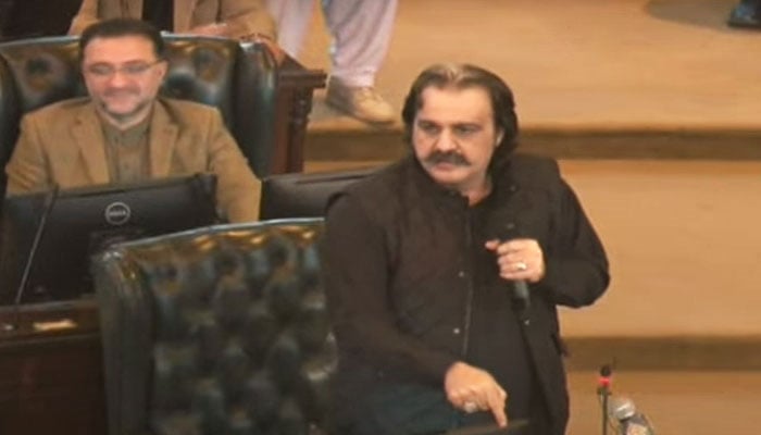 KP CM Ali Amin Gandapur. — YouTube/Geo News Live