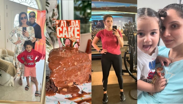 A collage of pictures shared by Sania Mirza on her Instagram account. — Instagram/mirzasaniar
