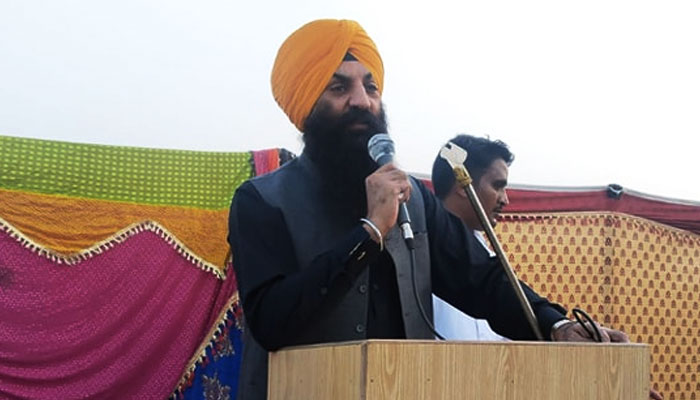 Ramesh Singh Arora addresses a gathering on September 1, 2023. — Facebook/Sardar Ramesh Singh Arora
