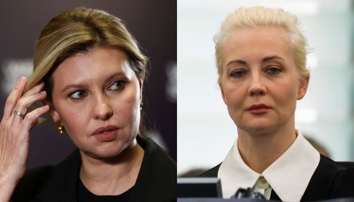 This combination of images shows Ukraines first lady Olena Zelenska (left) and Alexei Navalnys widow Yulia Navalnaya. — Reuters/Files