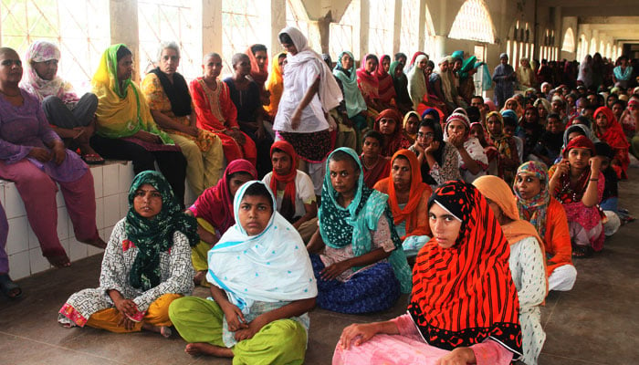 Women seated at the Edhi Foundations facility in Karachi. —Edhi Foundation/File