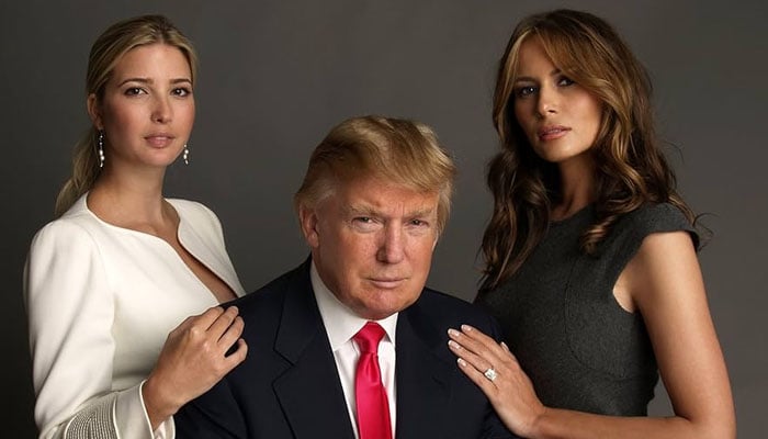 Ivanka Trump, Melania Trump and Donald Trump together for a photograph. — Amazon/File