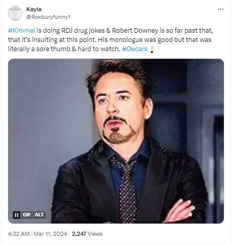 Robert Downey Jr. reacts to ‘insulting Jimmy Kimmel joke