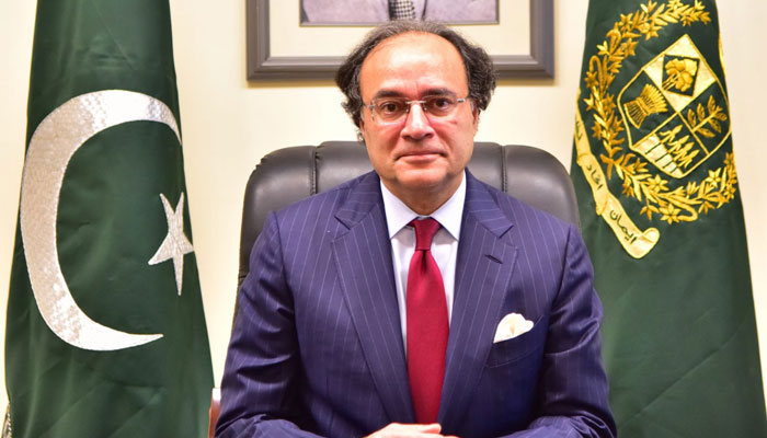 Newly appointed Pakistani Finance Minister Muhammad Aurangzeb, poses after taking oath in Islamabad, Pakistan March 11, 2024. — Ministry of Finance