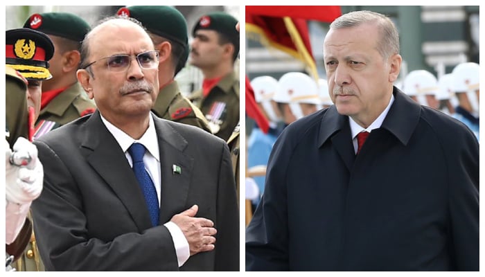 President Asif Ali Zardari (left) and Turkish President Tayyip Erdogan. — NNI/Reuters/File