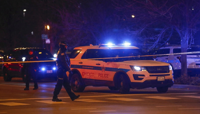 Chicago Police monitor the area outside of the Chicago Mercy Hospital. — AFP/File