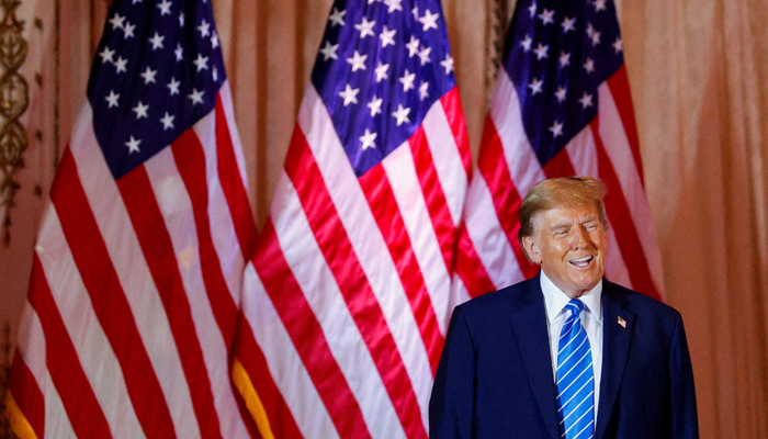 Former President Donald Trump attends a watch party event to mark the Super Tuesday primary elections at his Mar-a-Lago property, in Palm Beach, Florida on March 5, 2024. — Reuters