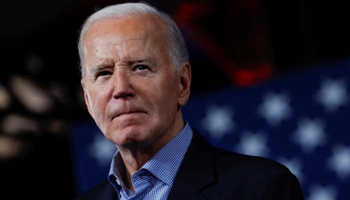 US President Joe Biden looks on during a campaign event at Pullman Yards in Atlanta, Georgia, US March 9, 2024. — Reuters