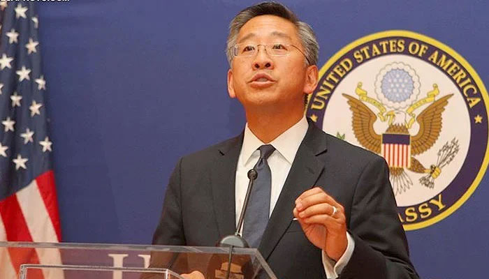 Assistant Secretary of State Donald Lu addresses a press conference. — Reuters/File