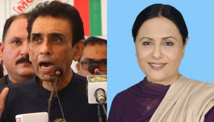 MQM-P ad hoc committee head Dr Khalid Maqbool Siddiqui (left) and Khushbakht Shujaat. — INP/National Assembly/Files