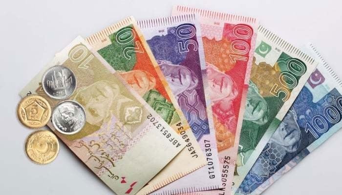 A representational image showing Pakistani currency notes of various denominations. — AFP/File