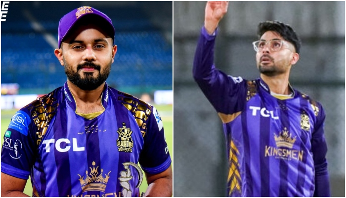 Quetta Gladiators players Abrar Ahmed (R) and Saud Shakeel (L). —TeamQuetta/X