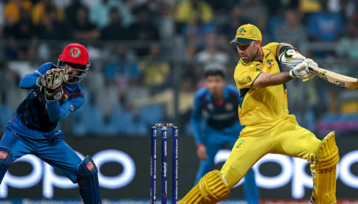 Australias Glenn Maxwell plays a shot during a 2023 World Cup match against Afghanistan. — AFP/File