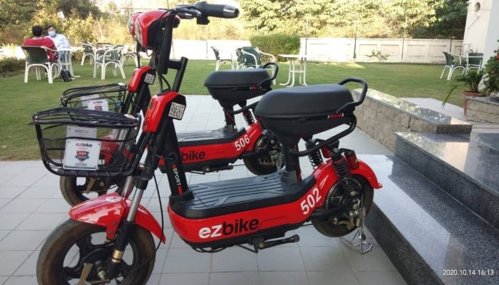 A couple of electric bikes are parked in this image share by the Ministry of IT and Telecom on October 14, 2020. —Ministry Of IT & Telecom/Facebook