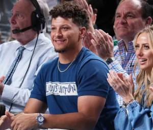NFL star Patrick Mahomes enjoys NBA date night with wife Brittany