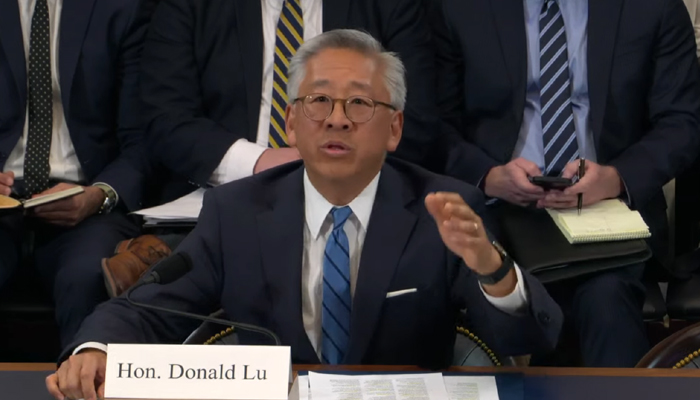Donald lu, the US Assistant Secretary of State, testifying before Congressional panel on March 20, 2024. — Screengrab/YouTube/Foreign Affairs Committee