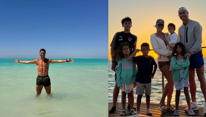 Ronaldo shares images of recharging in Saudi Arabia with his family.—XCristiano