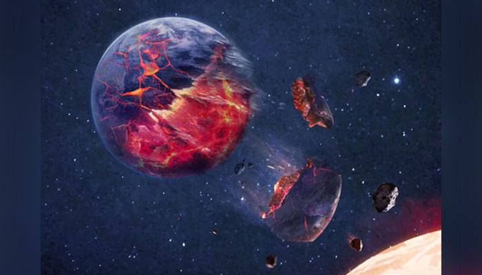 An artists impression shows a terrestrial planet in the process of being captured by a twin star, in this handout illustration obtained by Reuters on March 20, 2024. — Reuters