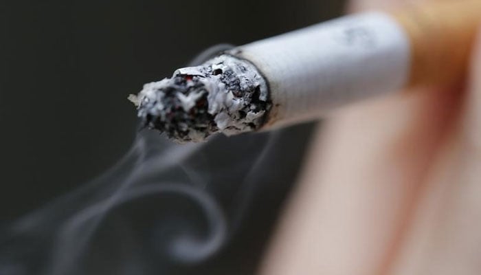 A person smokes a cigarette in this picture taken in Paris, October 8, 2014. — Reuters