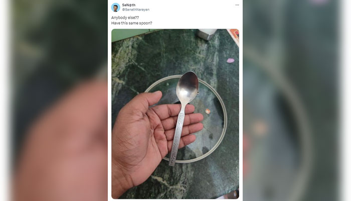 A screenshot of the tweet that sparked a debate over the spoon. — X/@SanathNarayan
