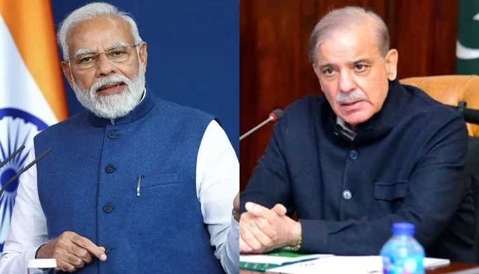 Indian Prime Minister Narendra Modi (left) and Prime Minister Shehbaz Sharif. — Reuters/PID/File