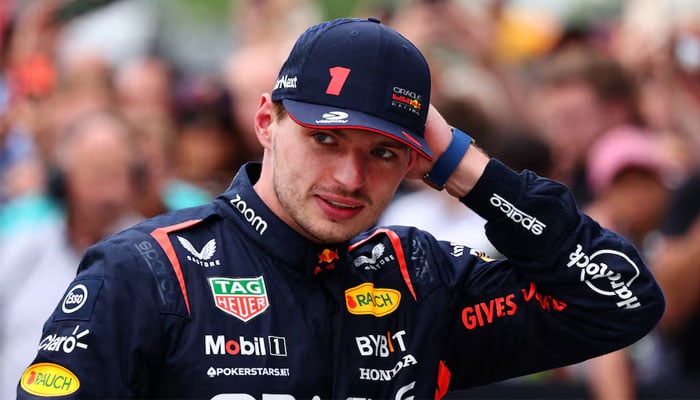 Red Bulls Max Verstappen Celebrates After Winning The Race In Formula One Canadian Grand Prix At Circuit Gilles Villeneuve, Montreal, Canada On June 18, 2023. — Reuters