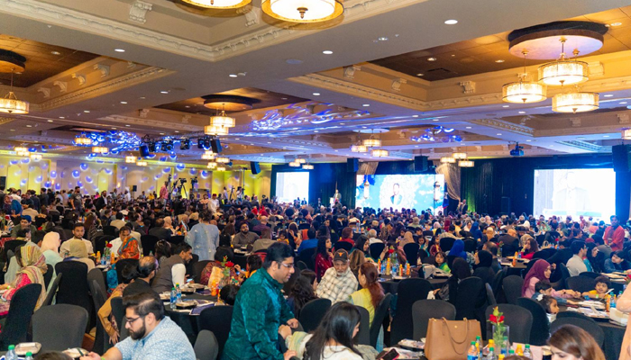 A mammoth gathering of over 2,000 persons attend Iftar dinner at the Bayou City Centre in Houston on March 24, 2024. — Reporter