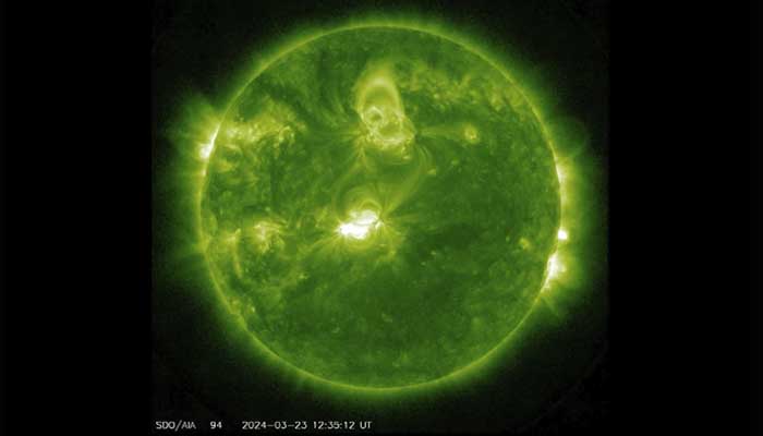 This image shows the sun seen from the Solar Dynamics Observatory (SDO) satellite on Saturday, March 23, 2024. — Nasa/File