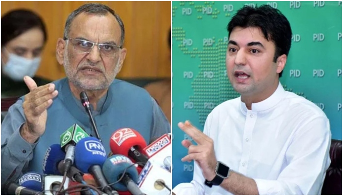 PTI leader Azam Swati (left), and Murad Saeed. — APP/File